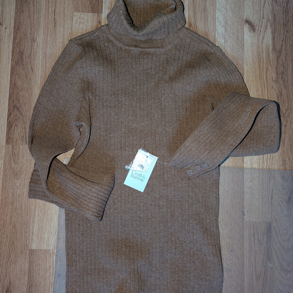 Croft & Barrow Women's Tan Turtleneck Sweater